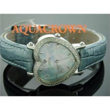 NEW! SWISS AQUA MASTER LADY HEART STYLE 0.50CT DIAMONDS WATCH ...