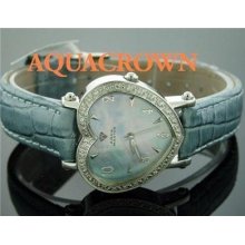 New! Swiss Aqua Master Lady Heart Style 0.50 Ct Diamond Watch