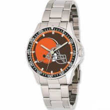 NFL Football Watches - Men's Cleveland Browns Stainless Steel NFL Watch