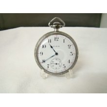 Nice Vintage 1914 Elgin Deco Style Pocket Watch..runs