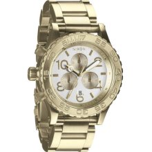 Nixon 42-20 Chronograph Champagne Gold Unisex Watch A0371219