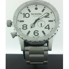 Nixon 51-30 Tide Stainless Steel White Dial Quartz Watch A057 1166-00