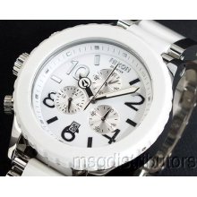 Nixon A037-898 Midsize 42-20 Chrono High Polish / White Acetate Watch