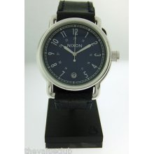 Nixon Axe Blue Sunray Suede Leather Strap Quartz Watch A322-1258