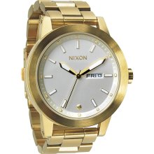 Nixon Men's Spur Gold Case Silver Dial Watch (Gold)