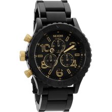 Nixon THE CHRONO NA0371041-00 Matte Black Gold Men's Watch