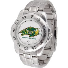 North Dakota State Bison Men's Sport Watch with Stainless Steel Band