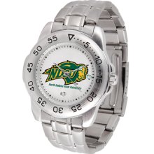 North Dakota State Logo- Mens Sport Steel Watch