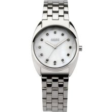 Oasis Women's Quartz Watch With Mother Of Pearl Dial Analogue Display And Silver Bracelet B918