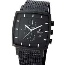 Obaku Harmony Charcoal Dial, Black Case, Quartz Chronograph Watch #V134GBBMB2