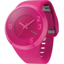 ODM Unisex 60 Sec Series Analog Plastic Watch - Pink Rubber Strap - Pink Dial - DD127-03