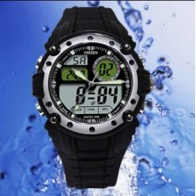 Ohsen Cool Waterproof Mens Digital Lcd Stopwatch Alarm Sport Watch