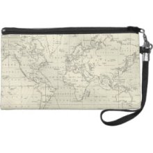 old world map Bag wristlet