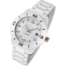 Oniss Ladies White Rose Gold Diamond Watch On8205-lrg