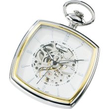 Open Face Case Pocket Watch in Two-Tone Brass Finish