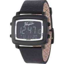 Original Penguin Op 1017 Bk Tony Black Digital Dial Black Plated Stainless Watch