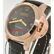 Panerai Pam 393 Luminor Marina 1950 42 Mm 18k Pink Gold Case 3 Day Reserve