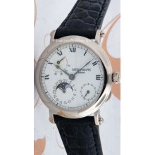 Patek Philippe 5054g Moon Phase / Power Reserve In White Gold, Mint