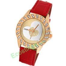 Pattern Luxuriant Quartz Ladies Jewelry Heart Wrist Watch