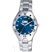 Pedre Men`s Blue Dial Monaco Metal Watch W/ Stainless Steel Bracelet