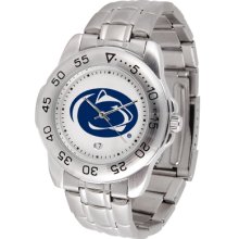 Penn State Logo- Mens Sport Steel Watch