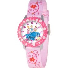 Personalized Kid's Disney Stainless Steel Multi-Princess Time Teacher Watch