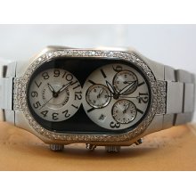 Philip Stein Signature Telsar Oversized Chronograph Diamond Encrusted Watch