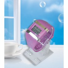 Pink Beautiful Flower Style Waterproof Wrist Watch Digital Alarm Light For Women