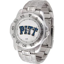 Pittsburgh Panthers wrist watch : Pittsburgh Panthers Stainless Steel Game Day Sports Watch