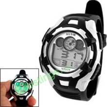 Plastic Children's Digital Sports Wrist Watch Cold Light