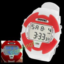 Plastic Digital LCD Screen Stopwatch Sports Alarm Watch