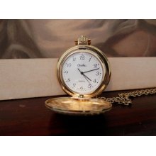 Pocket Watch, Carolee, Gold Quartz, Watch Pendant