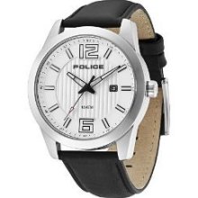 Police Trophy Gent's Black Leather Strap 13406JS/04 Watch