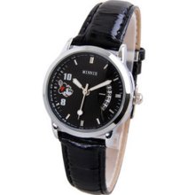 Pretty Couple Watches Date Calendar Display Unique Dial Design Quartz 1314