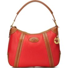 PRIX DE DRESSAGE Leather Zip Top Hobo Bag