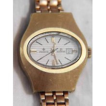 Pronto Automatic 10mk Gold Plated Ladies Swiss Watch