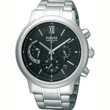 Pulsar Chronograph Watch W/ Stainless Steel Strap