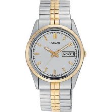 Pulsar Watch, Mens Gray Stainless Steel Bracelet PXF110