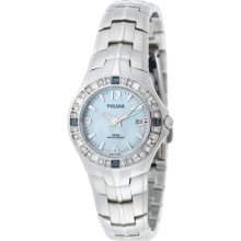 Pulsar Women's Pxt693 Swarovski Crystal Mother Of Pearl Silver Tone Watch