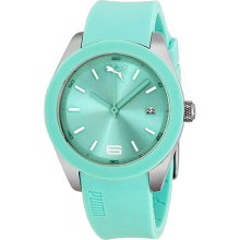 Puma Grip 3hd Turquise Dial Blue Silicone Ladies Watch Pu102712003