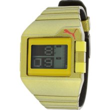 PUMA Men's PU910861006 Jet Sleek Metallic Gold Digital Watch