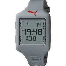 PUMA 'Slide' Digital Watch, 40mm Grey/ Red