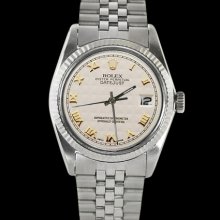 Pyramid dial Stainless steel ROLEX date just women