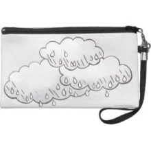 Rain Clouds Wristlet Clutches