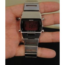 Rare Pulsar Spoon Men's Wristwatch Digital Quartz Retro With Battery