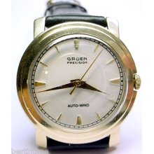 Rare Vintage 1950s Men Gruen Precision Auto-wind Bumper Automatic Watch Service