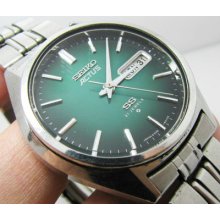 Rare Vintage Seiko Actus Automatic 6306 Green Dial Gents Original Bracelet Hack