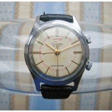 Rare Vintage Soviet mechanical alarm wristwatch 