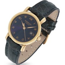 Raymond Weil Designer Women's Watches, Blue Dial 18K Gold and Croco Leather Dress Watch