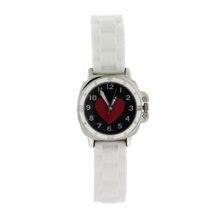 Red Heart Mood Dial White Jelly Watch